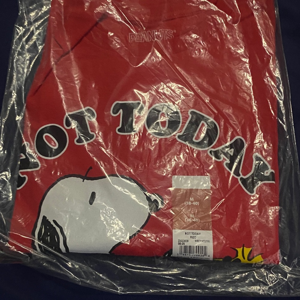 Peanuts Red Snoopy 'Not Today' Shirt